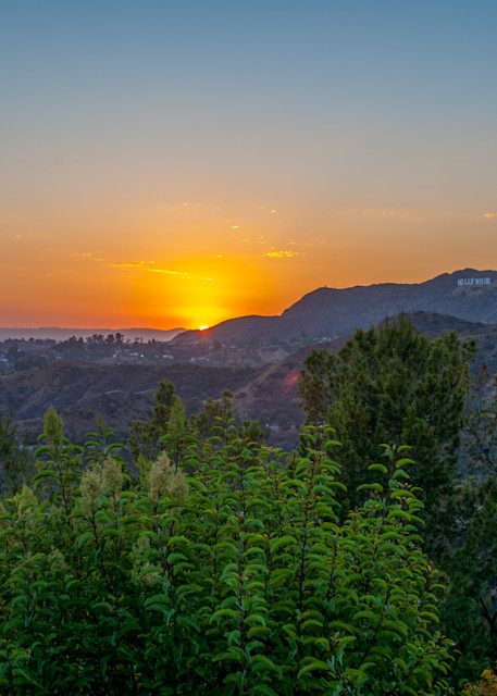 Sunset At Hollywood Sign, California Usa Photography Art | My World Pix