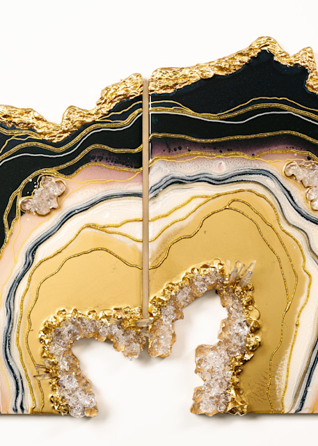 Resin Agate Slice Art Double Painting