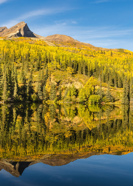 Fall colors reflection on Index Lake.