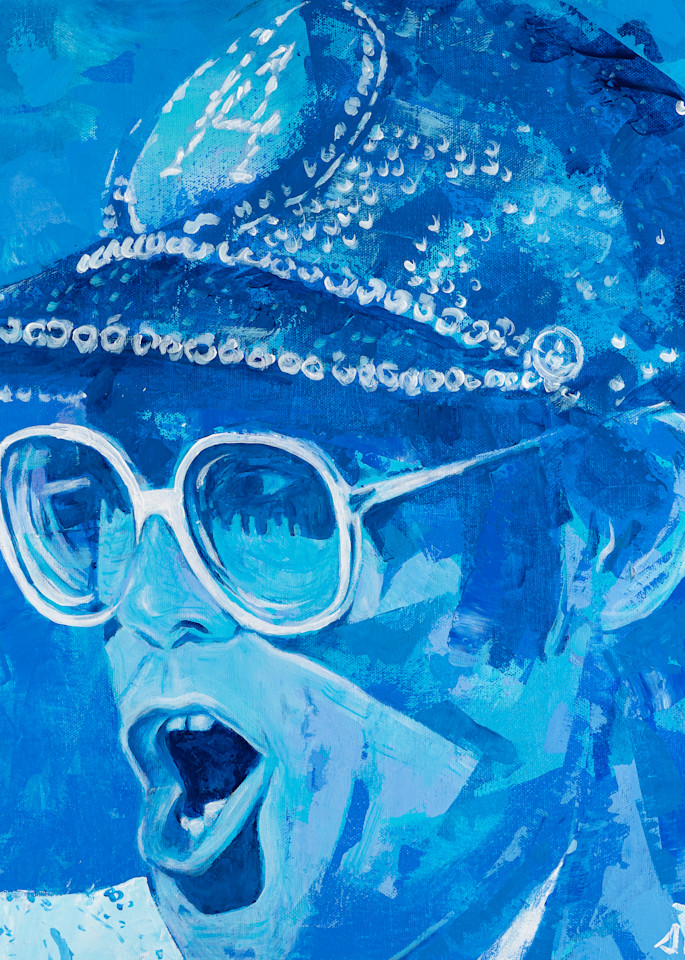 Elton John, That's Why They Call it the Blues" painting by Al Moretti