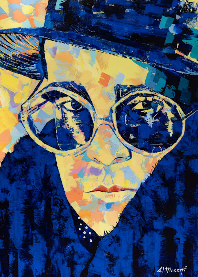 Elton John, Me Elton painting by Al Moretti