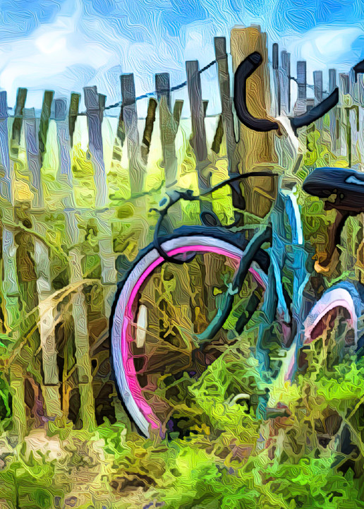 Beach Bike Painterly Photography Art | Light of Day Gallery