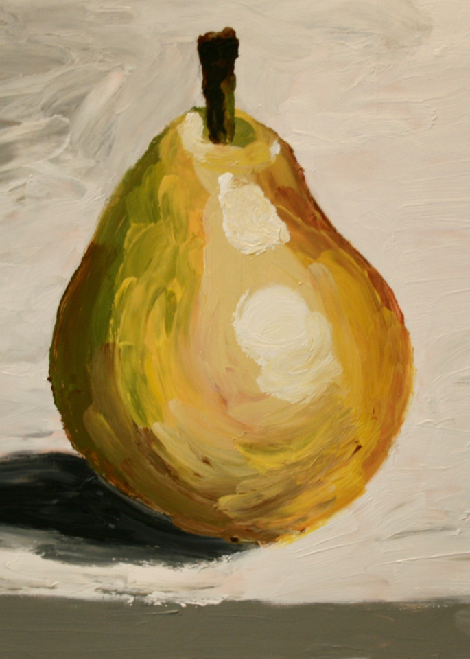 Yellow Pear, Finger Painting Art | Spaar Art