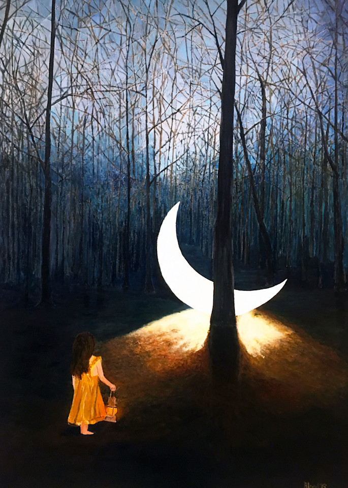 L'il Luna art print by artist Tom Blood