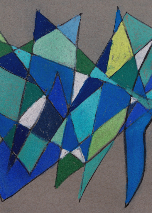 Prisms In Blue Green Art | Cate McNider Artworks