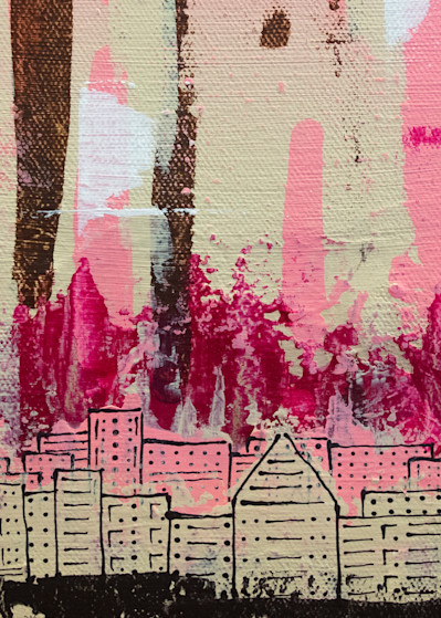 Pink Tones Cityscape Mug Art | Errin Witherspoon Art
