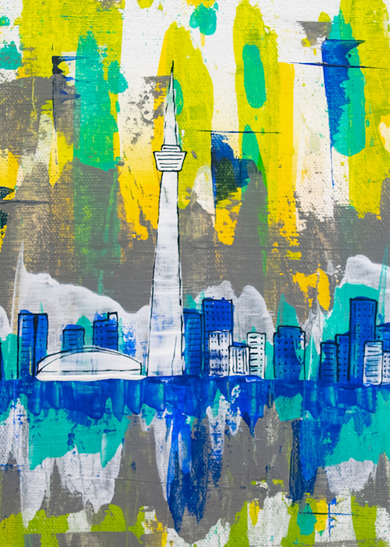 Toronto Cityscape Throw Pillow Art | Errin Witherspoon Art