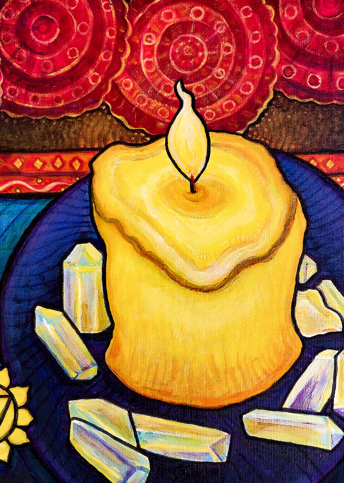 Flame- Solar Plexus Meditation painting