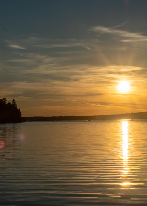 Sunset Over Lake Pakwash in Ontario, Canada-3-Three
