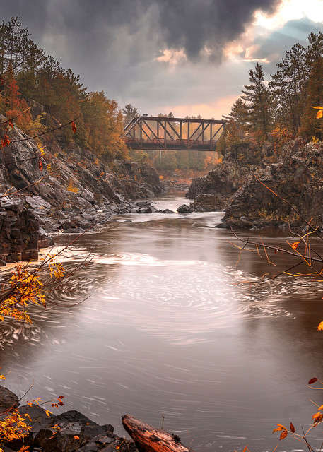 Autumn River Bridge - Landscape Photography | William Drew Photography