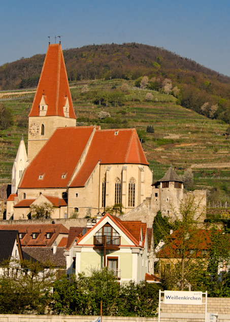 Church And Vineyards   Weissenkirchen Wachau Valley Austria Photography Art | Elizabeth Fortney Photography