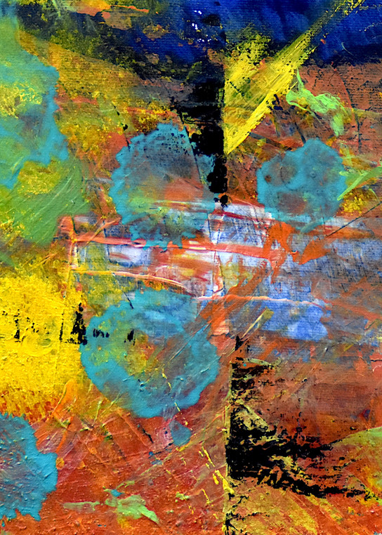 Abstract No.2 Tangerine Sunrise Art | Skip Gosnell Artworks & Design