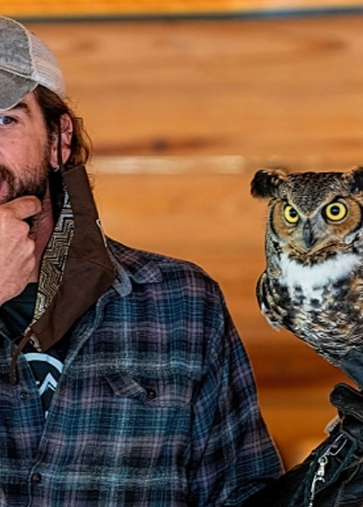 Wise Man And Owl Photography Art | Photoeye Inc