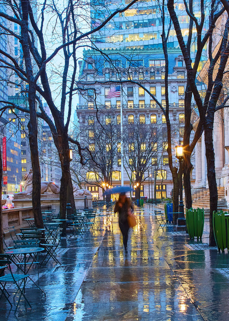 Bryant Park In The Rain Art | Jason Homa