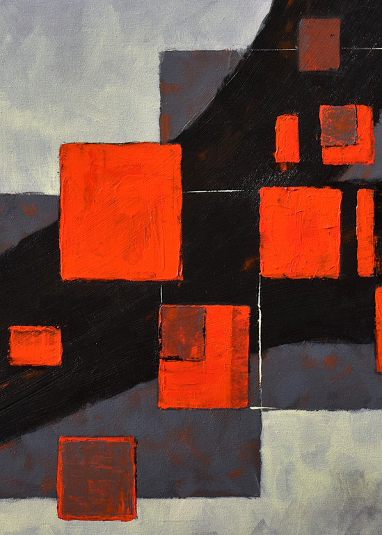Red Squares On A Path No.1 Print Art | Skip Gosnell Artworks & Design