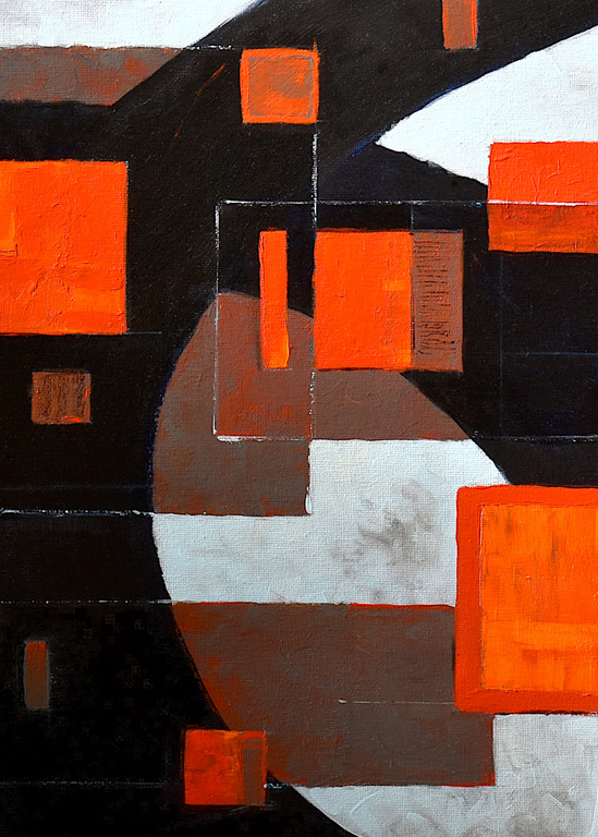 Red Squares On A Path No.2 Print Art | Skip Gosnell Artworks & Design
