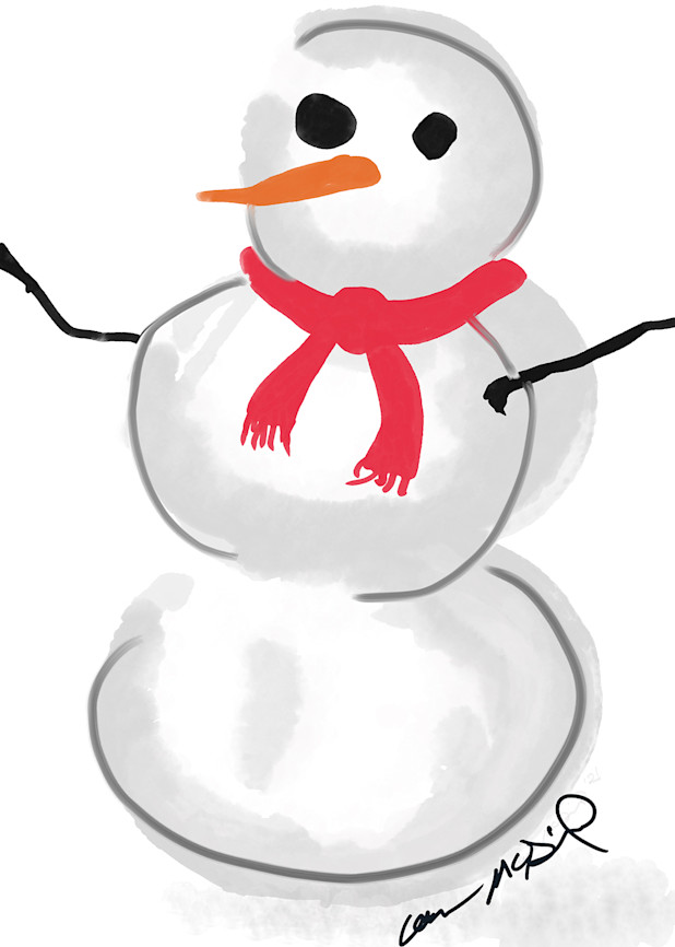 Snowman.Small Art | Glenn McDaniel Arts, LLC