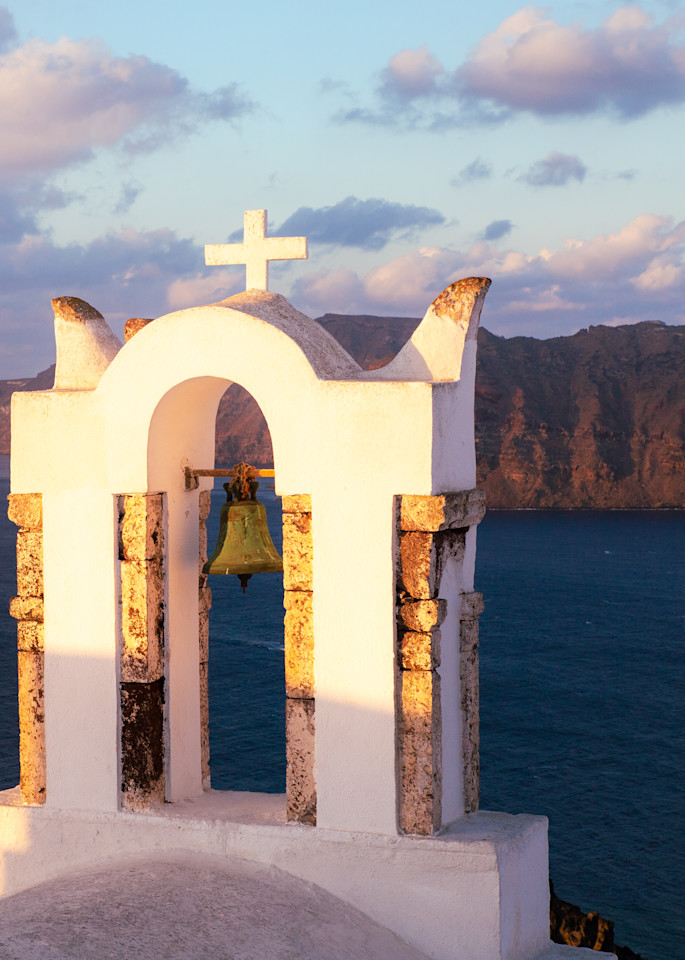 Oia Church With Bells Photography Art | Wendy Humble Photography