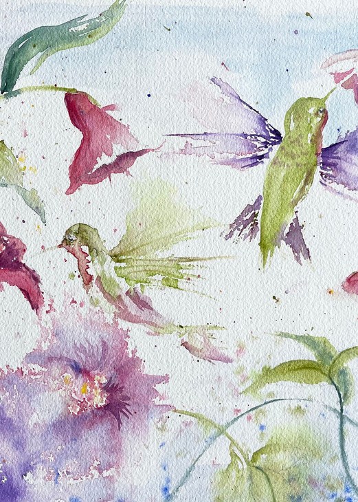 Hummingbird Series 3 Art | Color Splash Ranch