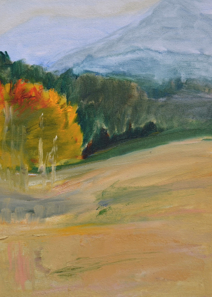 Autumn Landscape With Aspen Trees Art | Galina Bye