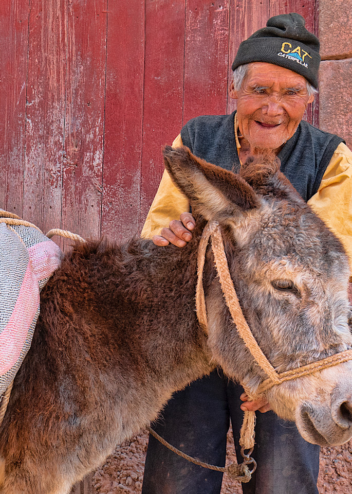 Peruvian Man And His Burro Photography Art | Elizabeth Fortney Photography