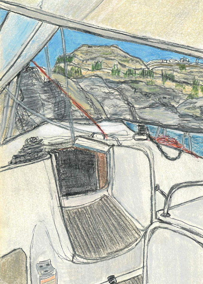 Santorini Sailing 2 Of 3 Art | LFB Color Consulting 