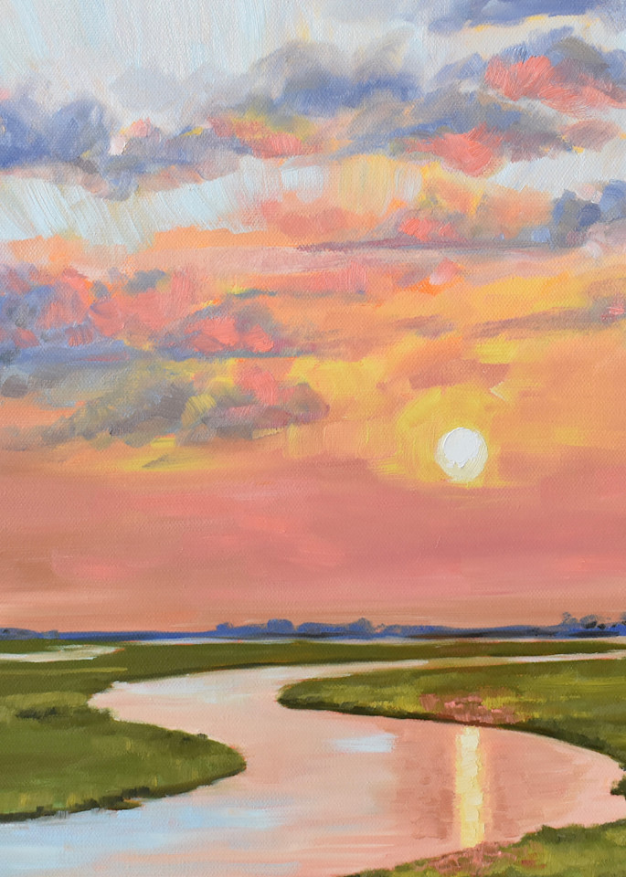 Giclee Print Glassy Waters on the Marsh by April Moffatt