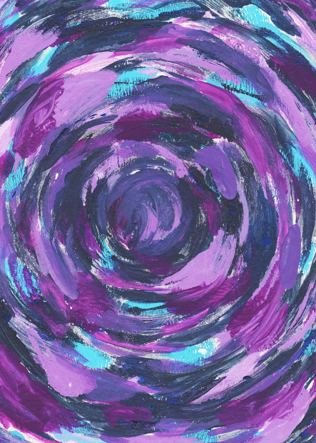 Abstract Advent Art Rose, Purple and Blue Heaven