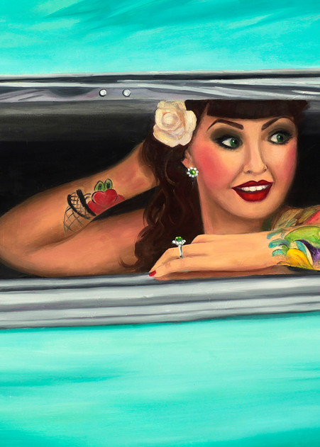 Girl With The Mermaid Tattoo Art | Marsha Clements Art