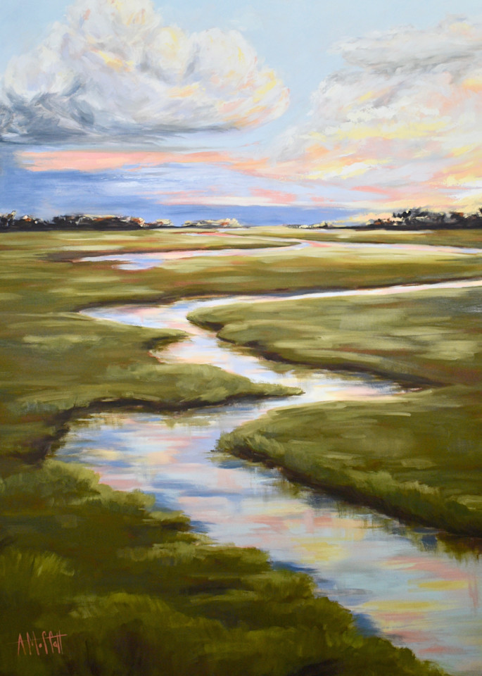 Giclee Art print Pastel Marsh I - by April Moffatt