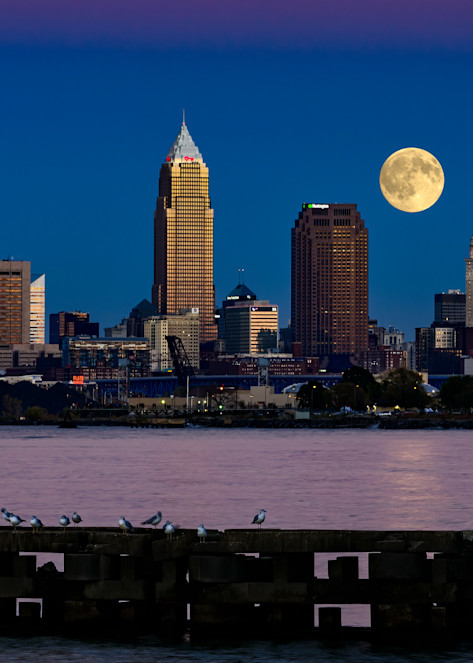Grand Moon Over Cleveland
