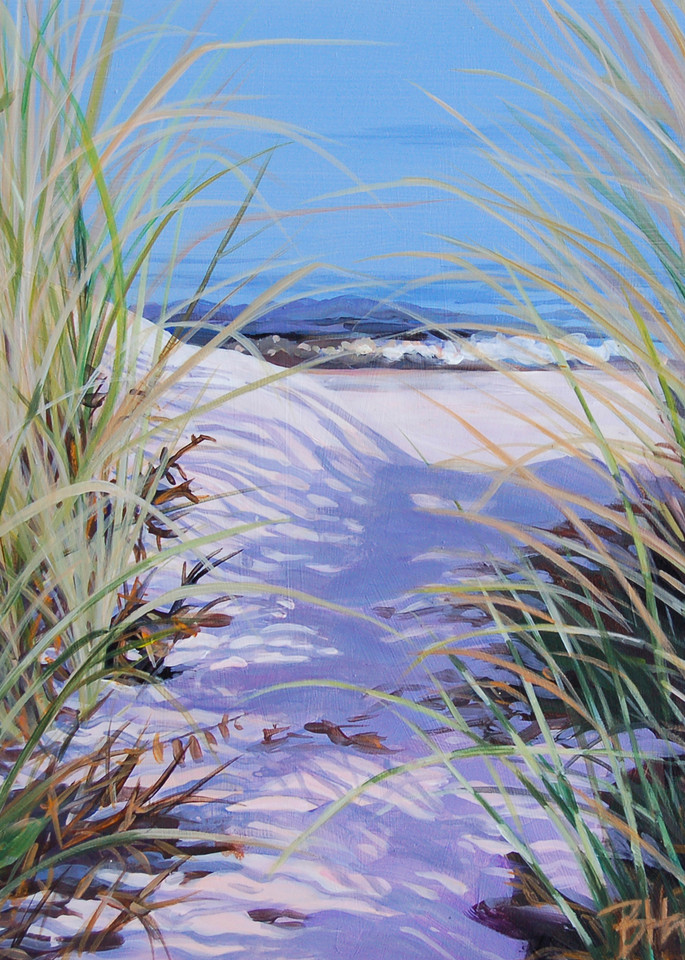 Beach grass painting with shadows