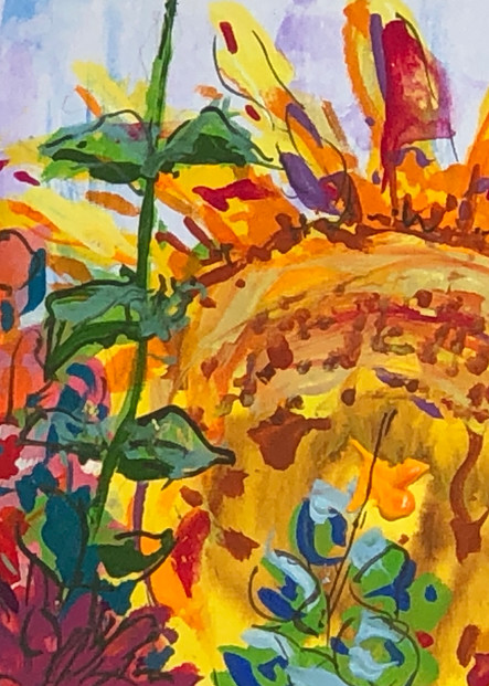 Summer Sunflower Art | Ann Hershberger Art