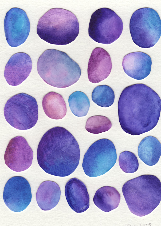 Watercolor collage for Advent in purple, violet, blue and rose