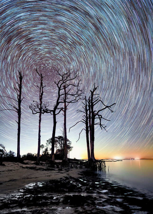 Florida's Forgotten Coast Star Trails Photography Art | Distant Light Studio