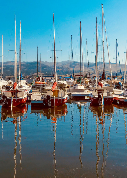Sailboats On Canyon Ferry: Shop Prints by Becky Smith-Dobbins