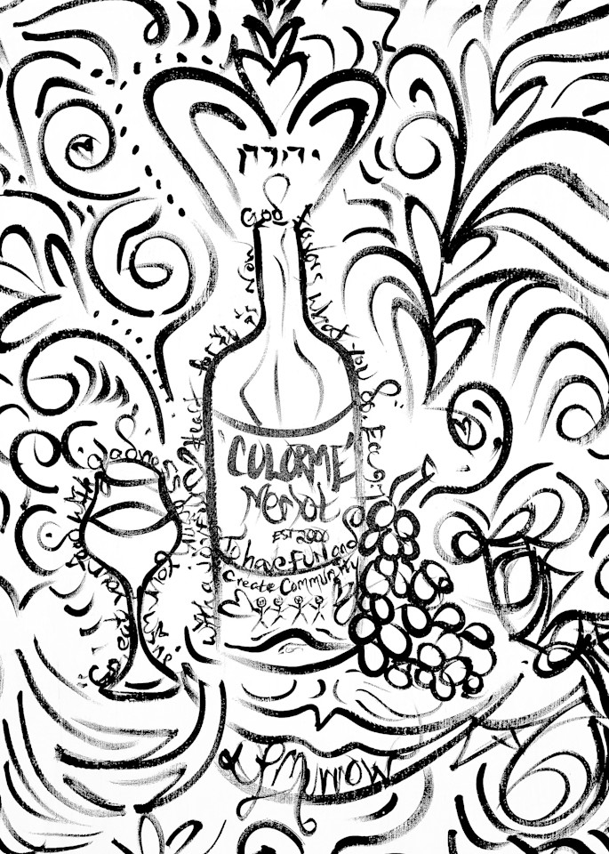 Coloring Wine tasting canvas 