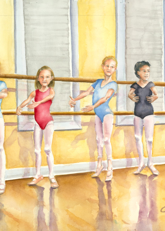 Beginning Ballerinas Art | Cathy Poulos Art