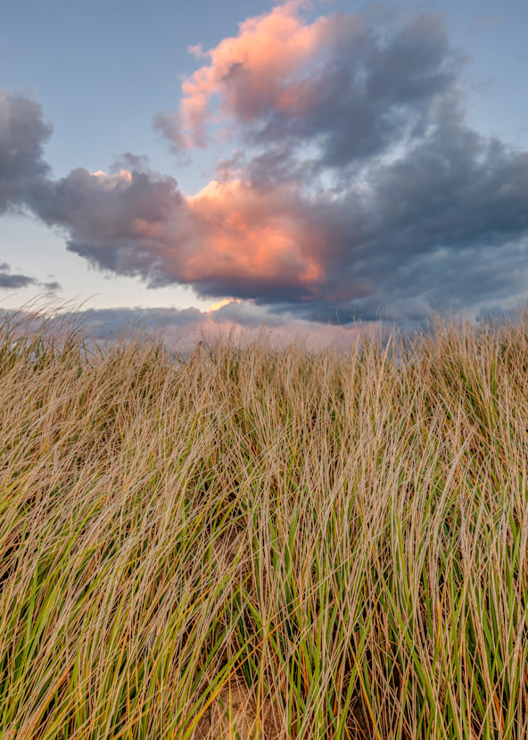 State Beach Moon, Grasses And Clouds Art | Michael Blanchard Inspirational Photography - Crossroads Gallery