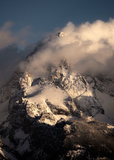 Grand Teton Peak And Clouds Art | Taylor Photography