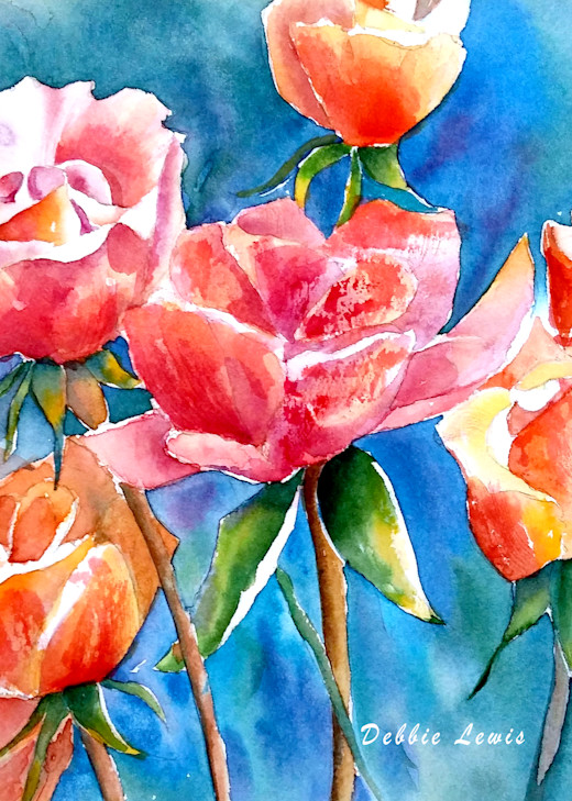 Roses In The Night Art | Debbie Lewis Watercolors