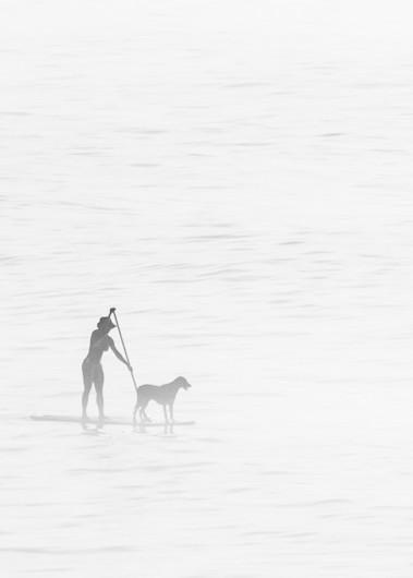 Juliana And Noir In The Morning Mist Off Copacabana Beach Photography Art | Peter T. Knight Photography
