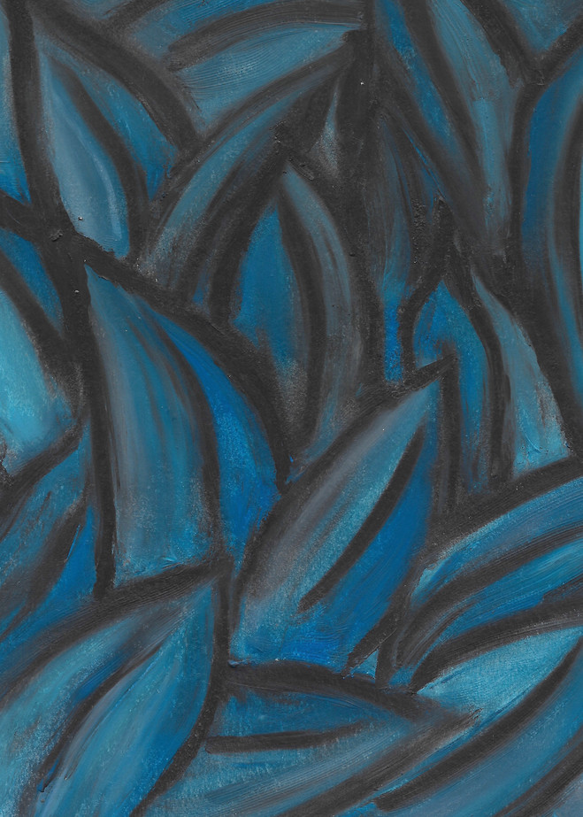 Leaves In Blue Art | hellerink
