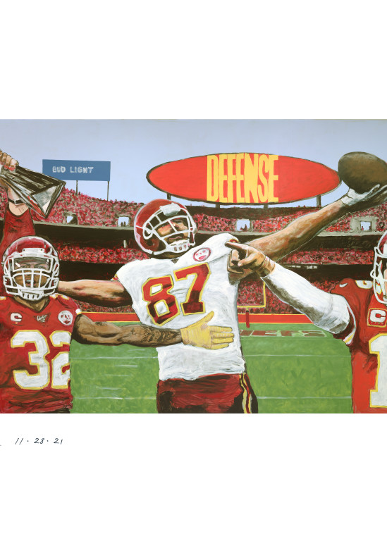 Kc Chiefs Super Bowl Liv Champions Mural Print With Artist Signature Art | ChrisFleckArt.com