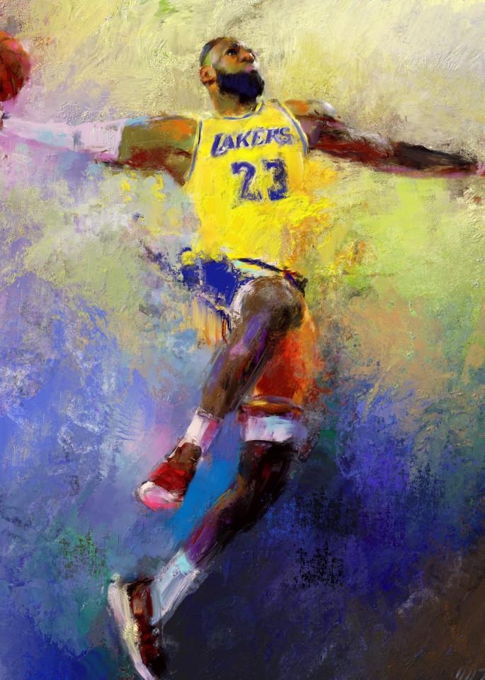 Lebron James painting | Sports artist Mark Trubisky | Custom Sports Art
