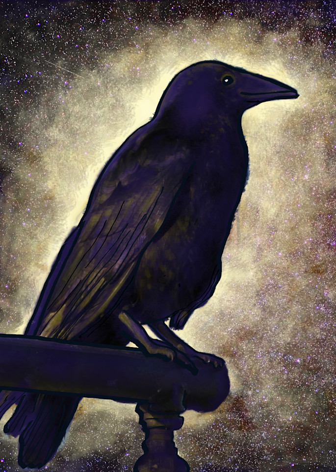 Black Raven Of Love And Peace Art | Kristen Palana