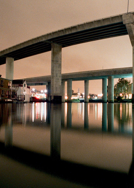 Freeway Offramps Over Mission Creek Channel Photography Art | David Louis Klein