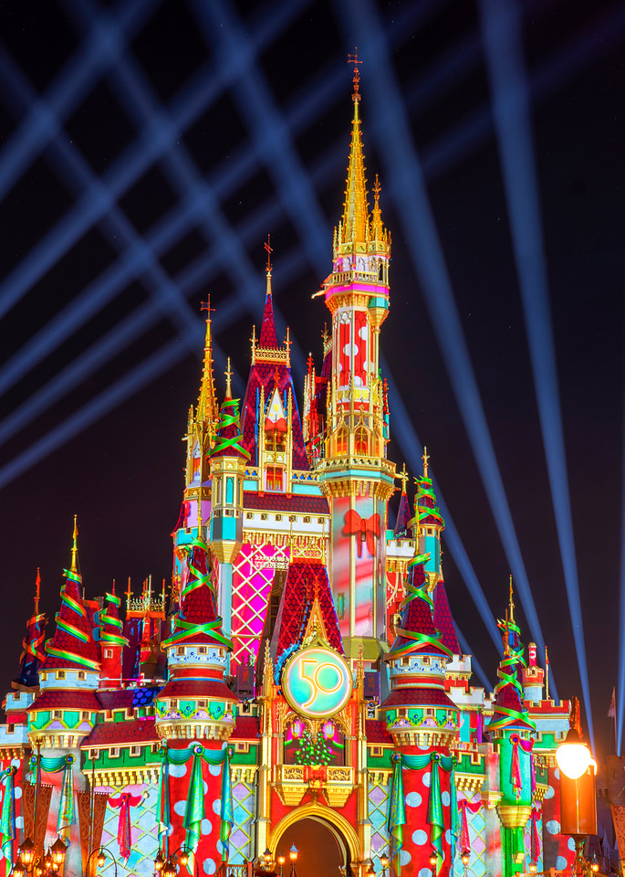 Colorful Christmas Castle - Disney World Prints | William Drew