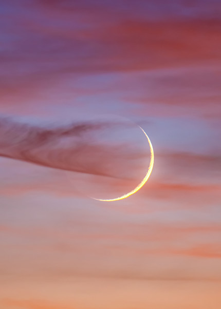 Crescent Moon And Clouds Art | Michael Blanchard Inspirational Photography - Crossroads Gallery