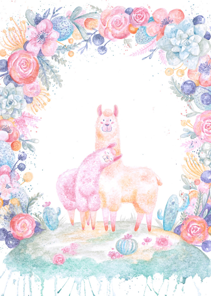 Nursery Prints - Llama Love